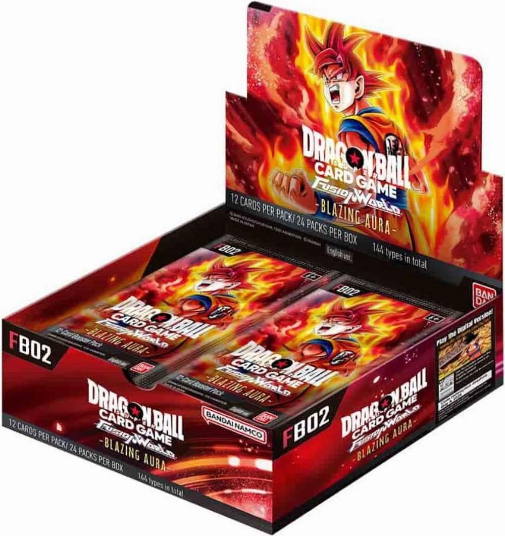 Dragon Ball Fusion World FB02 Blazing Aura Booster Box (24 Boosters) - EN Dragon Ball Fusion World FB02 Blazing Aura Booster Box (24 Boosters) - EN