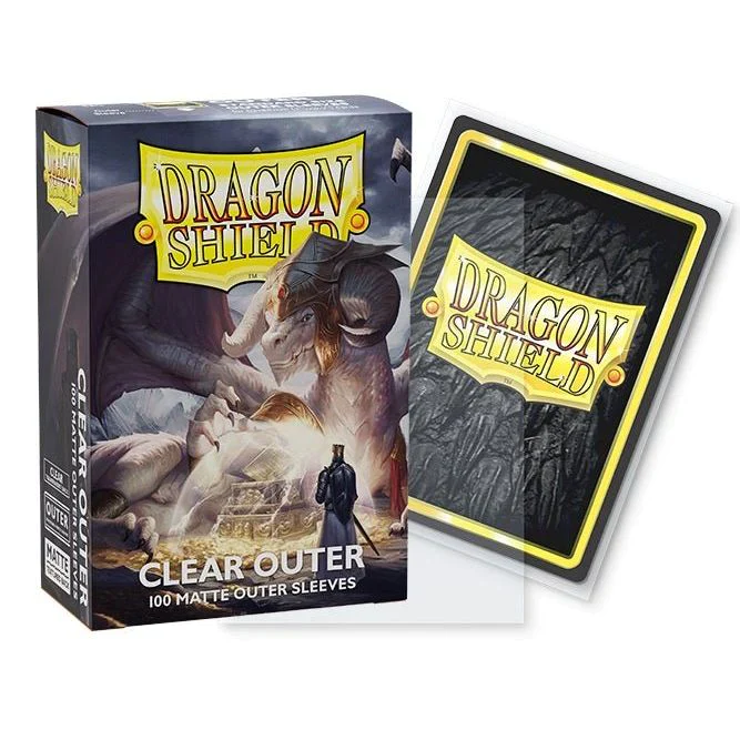 Dragon Shield Standard Size Outer Sleeves - Matte Clear (100 Sleeves) Dragon Shield Standard Size Outer Sleeves - Matte Clear (100 Sleeves) - Image 2