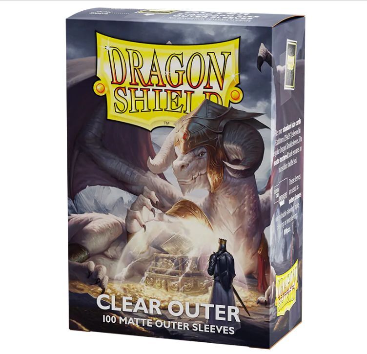 Dragon Shield Standard Size Outer Sleeves - Matte Clear (100 Sleeves) Dragon Shield Standard Size Outer Sleeves - Matte Clear (100 Sleeves)
