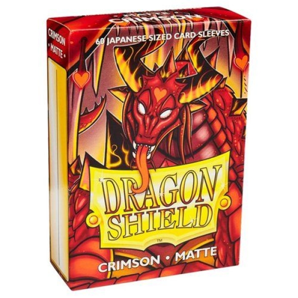Dragon Shield Small Sleeves - Japanese Matte Crimson (60 Sleeves)