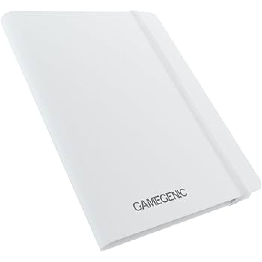 Album Gamegenic 8 Pochettes – 160 Cartes, Couvertures Et Sangle Assorties – PP Durable, Standard Et Japonais – Blanc, Collectionneur