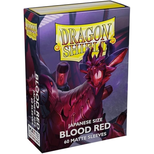 Dragon Shield Japanese Matte Sleeves - Blood Red 'Juusouken' (60 Sleeves)