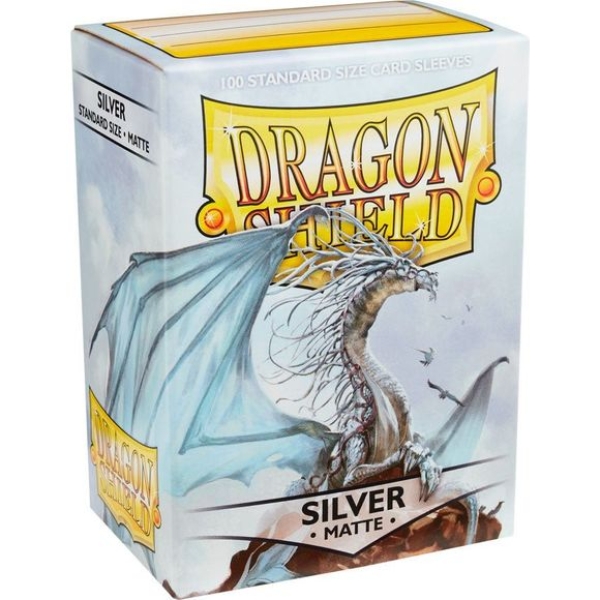Dragon Shield Standard Sleeves - Matte Silver (100 Sleeves)