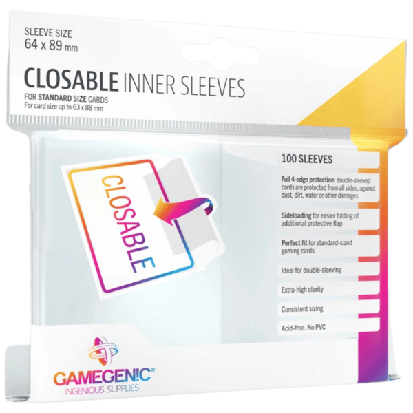 Gamegenic Closable Inner Sleeves (100)