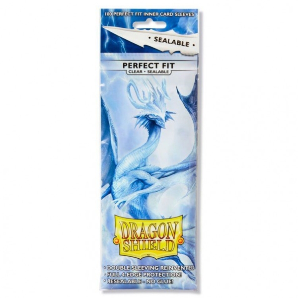 Dragon Shield Standard Perfect Fit Sealable Sleeves - Clear (100 Sleeves)