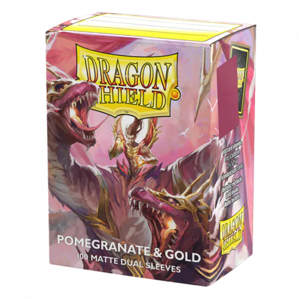 Dragon Shield Standard Matte Dual Sleeves Pomegranate & Gold (100 Sleeves)