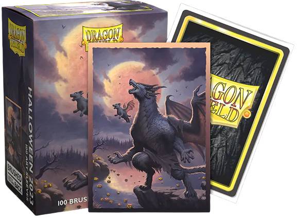 Dragon Shield Sleeves - Standard size - Brushed Art - Halloween 2023 (100 Sleeves) Dragon Shield Sleeves - Standard size - Brushed Art - Halloween 2023 (100 Sleeves) - Image 2