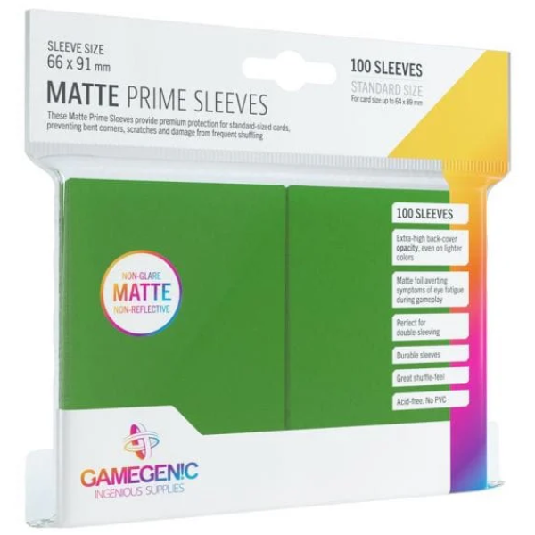 Gamegenic - Matte Prime Sleeves Green (100 Sleeves) Gamegenic - Matte Prime Sleeves Green (100 Sleeves)