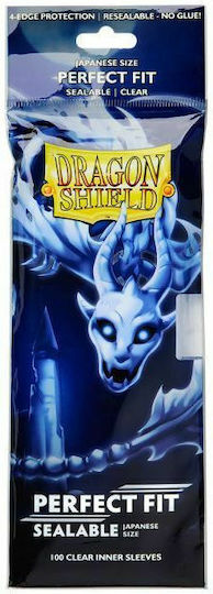 Dragon Shield Japanese Size Perfect Fit Sealable Inner Sleeves - Clear Yama (100 Sleeves)