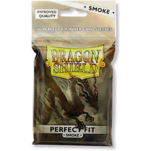 Dragon Shield Standard Perfect Fit Sleeves - Clear/Smoke (100 Sleeves)