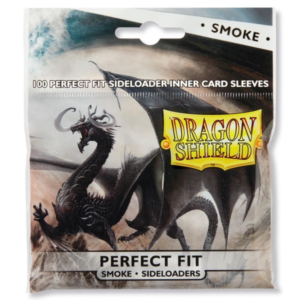 Dragon Shield Standard Perfect Fit Sideloading Sleeves - Clear/Smoke (100 Sleeves)