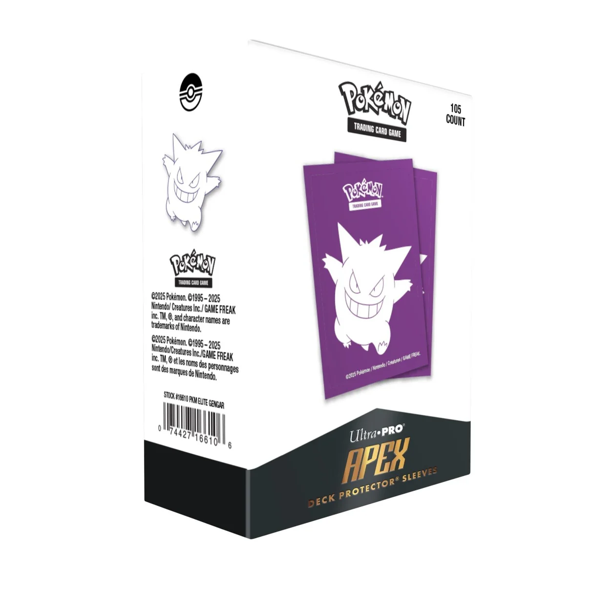 UP - Elite Gengar 105ct Apex Deck Protector Sleeves for Pokemon UP - Elite Gengar 105ct Apex Deck Protector Sleeves for Pokemon