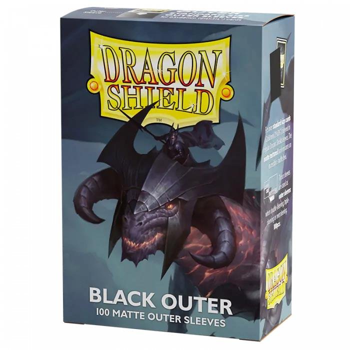 Dragon Shield Standard size Outer Sleeves - Matte Black (100 Sleeves) Dragon Shield Standard size Outer Sleeves - Matte Black (100 Sleeves)