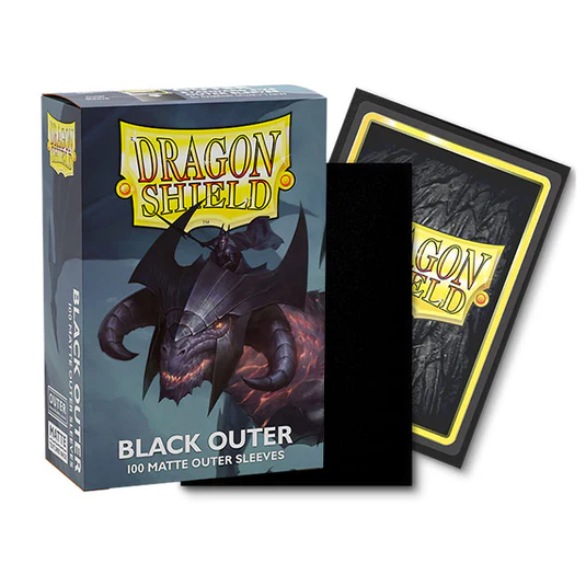 Dragon Shield Standard size Outer Sleeves - Matte Black (100 Sleeves) Dragon Shield Standard size Outer Sleeves - Matte Black (100 Sleeves) - Image 2