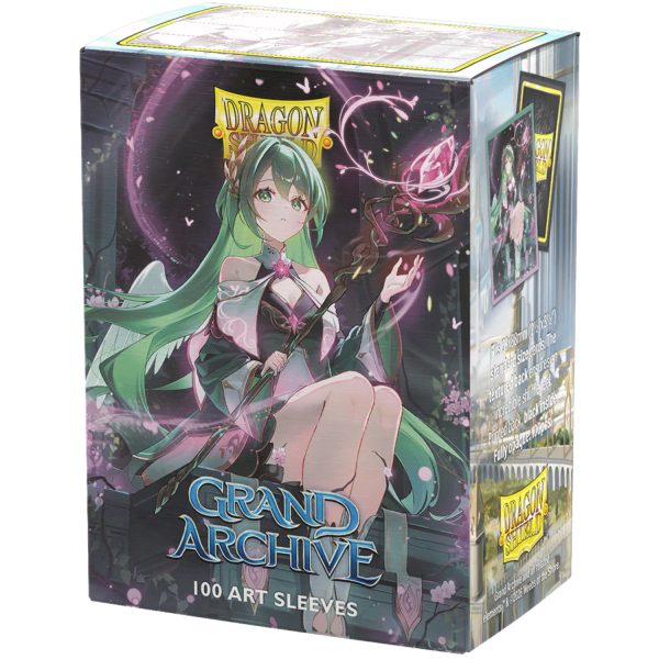 Dragon Shield Grand Archive License Standard Sleeves – Ariel, Archangel of Natura (100 Sleeves)