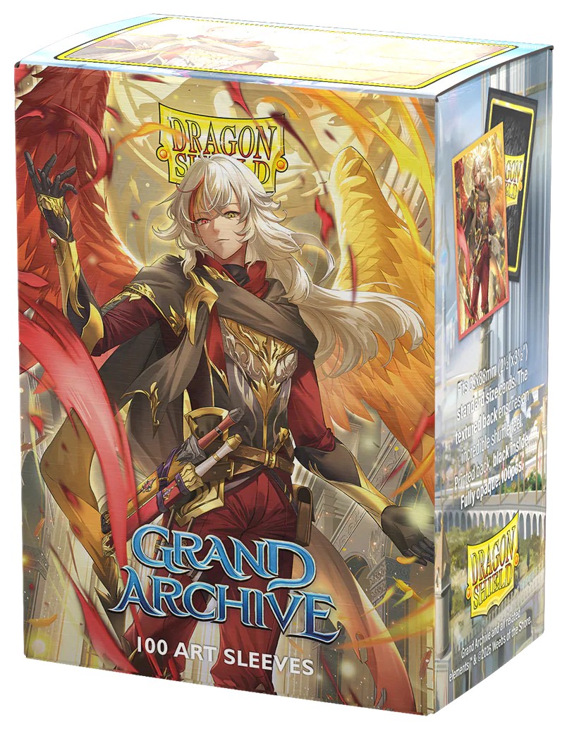 Dragon Shield Grand Archive License Standard Sleeves - Azrael, Archangel of Materia (100 Sleeves)