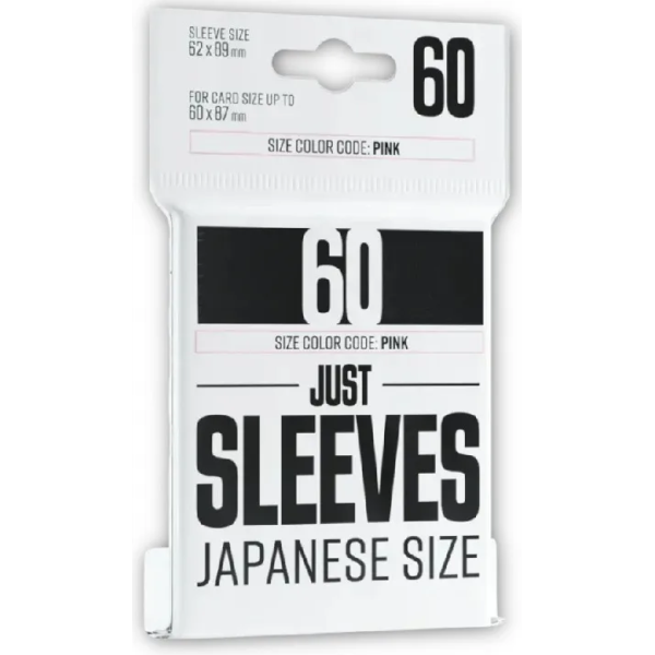 Just Sleeves - Japanese Size Black (60 Sleeves)