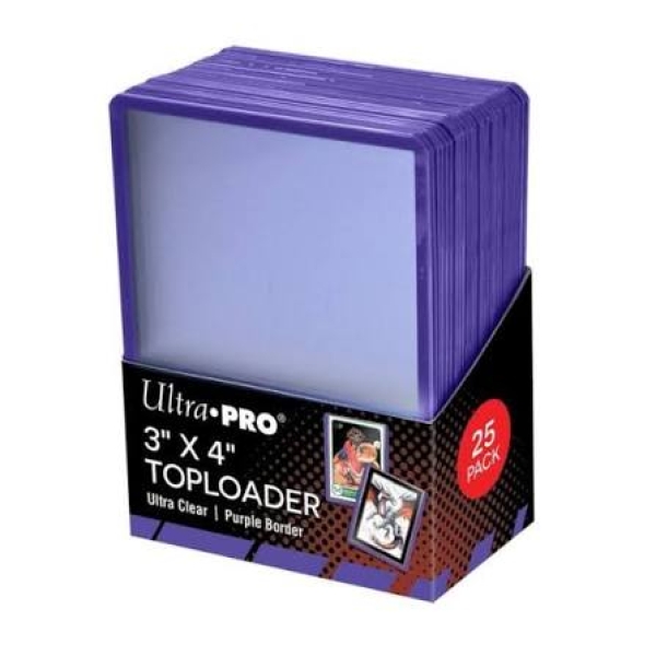 UP - Toploader - 3" x 4" Purple Border (25 pieces)