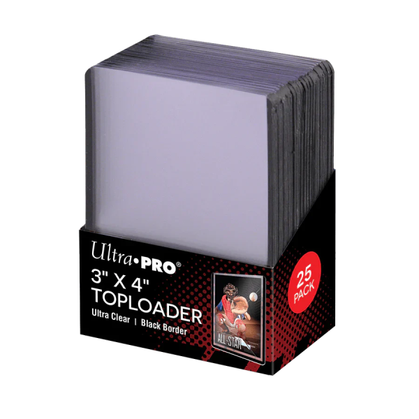 UP - Toploader - 3" x 4" Black Border (25 pieces)
