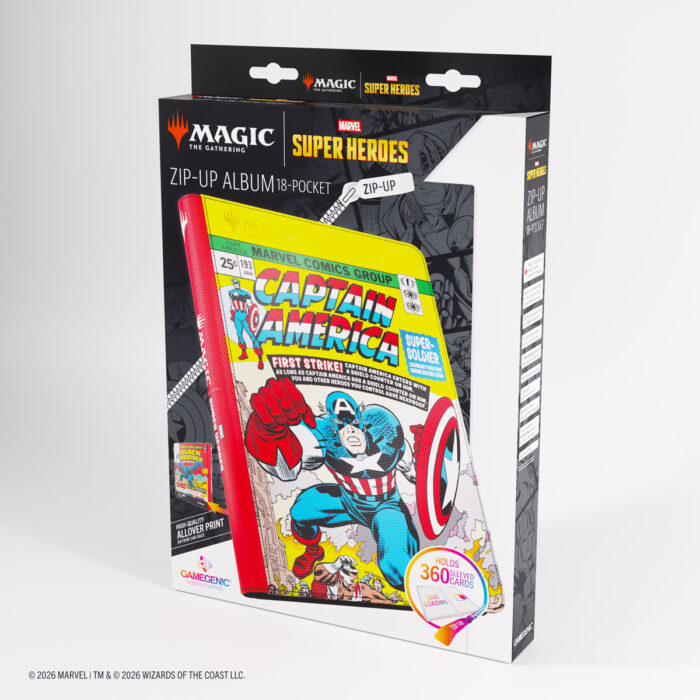MTG| Marvel Super Heroes Zip- Up Album 18-Pocket - Captain America/Black Panther MTG| Marvel Super Heroes Zip- Up Album 18-Pocket - Captain America/Black Panther - Image 2