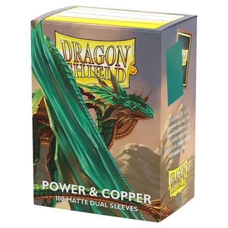 Dragon Shield Sleeves - Standard size - Matte Dual - Power & Copper (100 Sleeves) Dragon Shield Sleeves - Standard size - Matte Dual - Power & Copper (100 Sleeves)