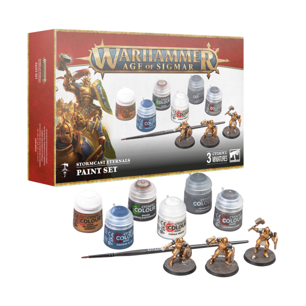 Warhammer AOS Stormcast + Paint Set (ENG/SPA/PORT/LATV/RM)