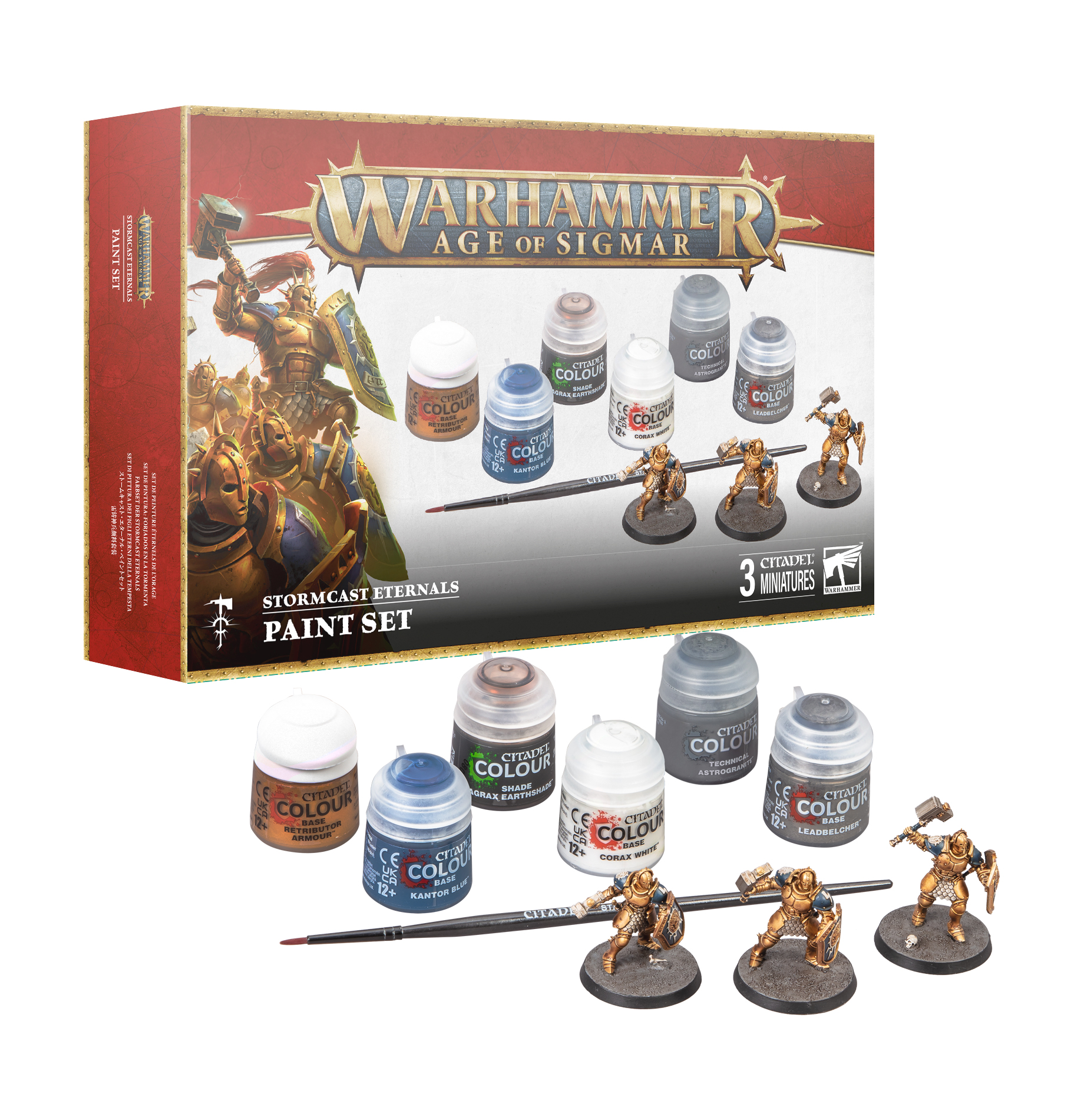 Warhammer AOS Stormcast + Paint Set (ENG/SPA/PORT/LATV/RM)