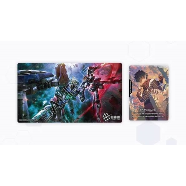 Gundam Card Game Official Playmat & Card Set (Mobile Suit Gundam 00)